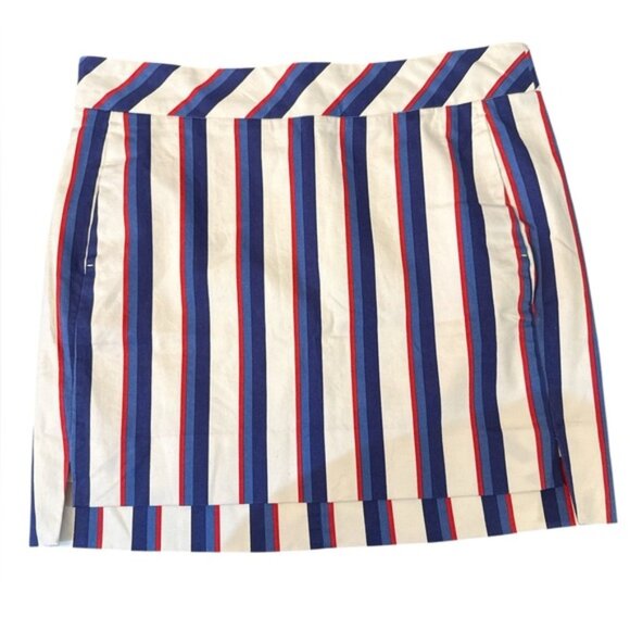 Brooks Brothers Blue Red Striped Skirt Size 8 NWT - Picture 3 of 10